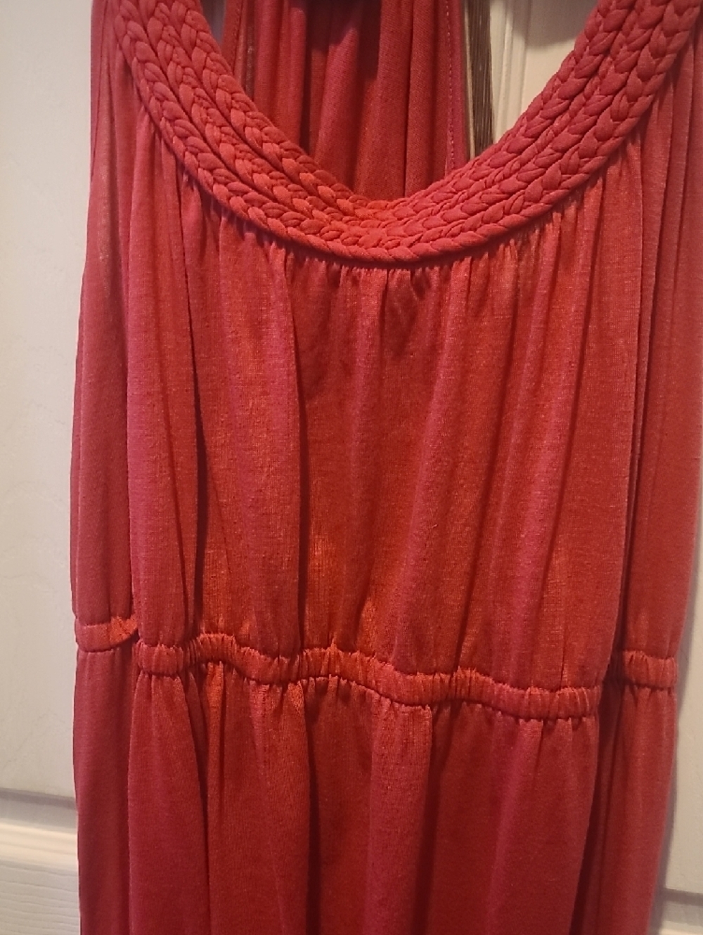 Faded Glory Pink Braided-Strap Maxi Dress - Picture 4 of 5